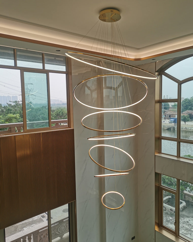 Diff Large Tiered Ring Foyer Chandelier-DF2160