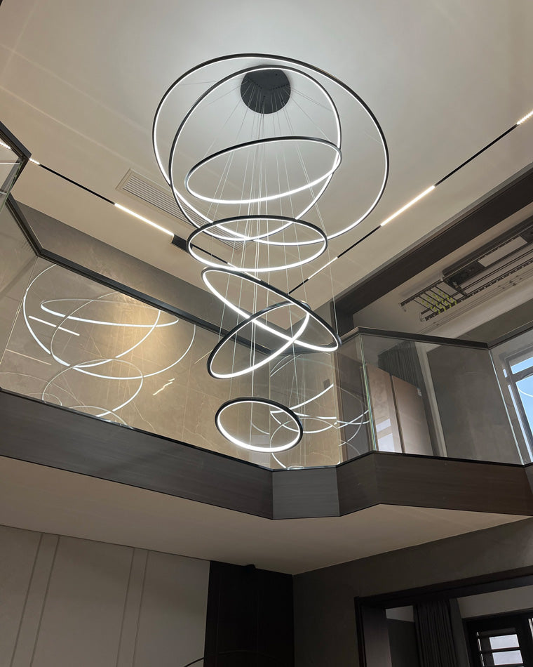 Diff Large Tiered Ring Foyer Chandelier-DF2160