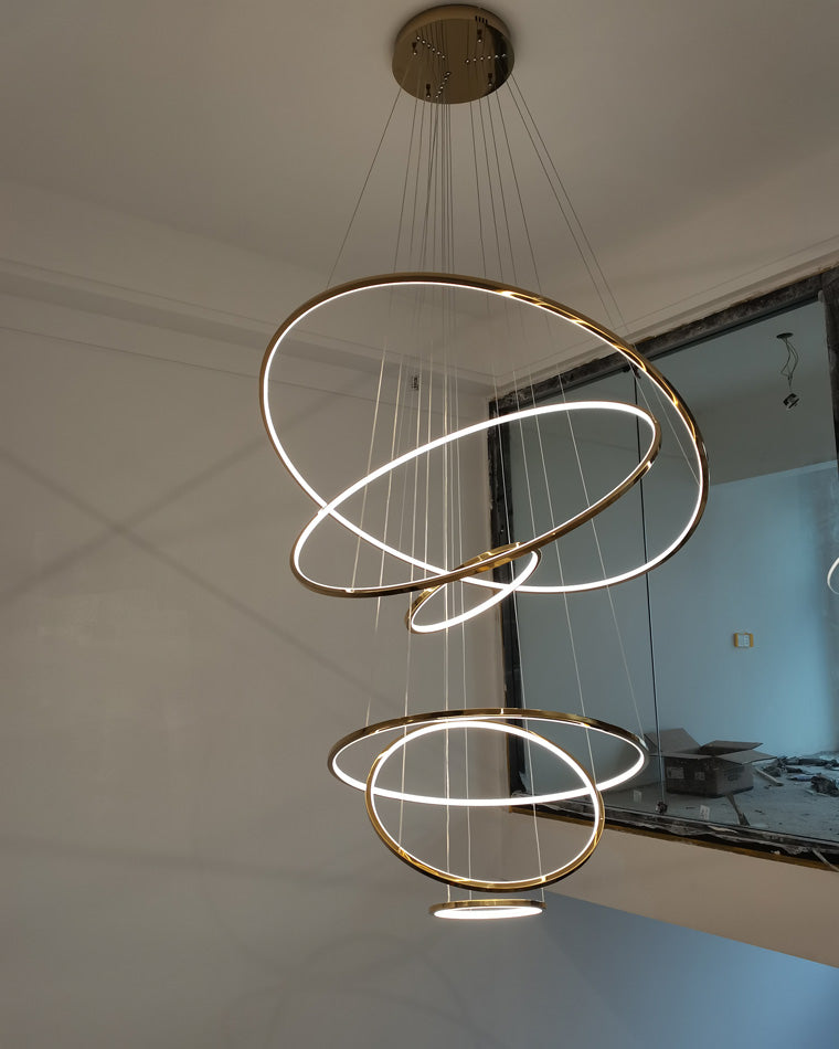 Diff Large Tiered Ring Foyer Chandelier-DF2160