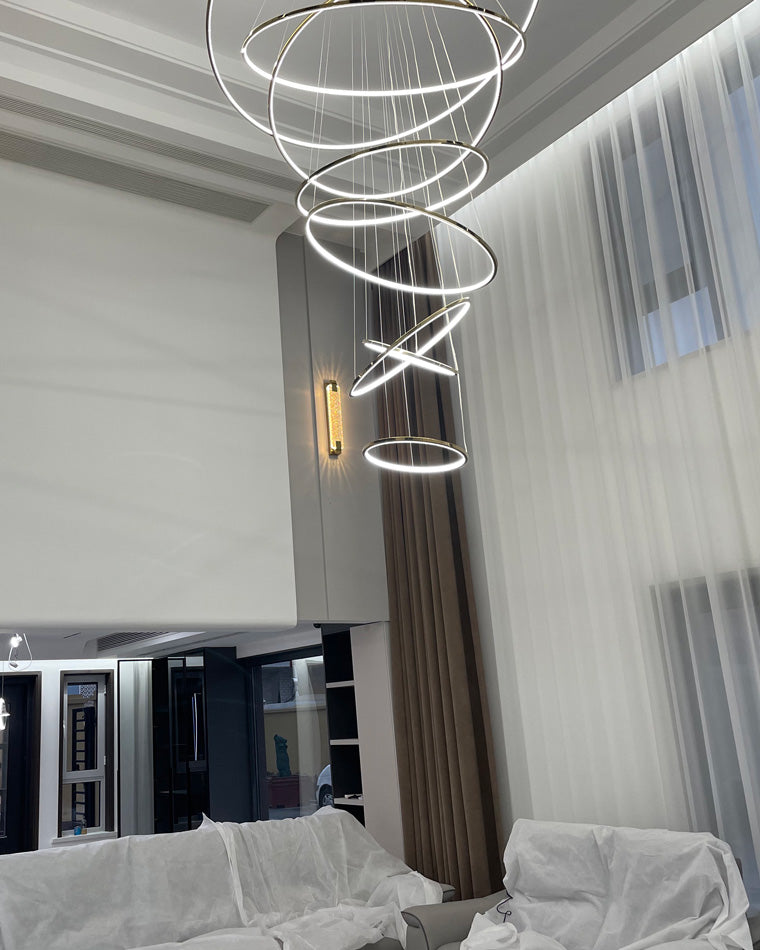 Diff Large Tiered Ring Foyer Chandelier-DF2160