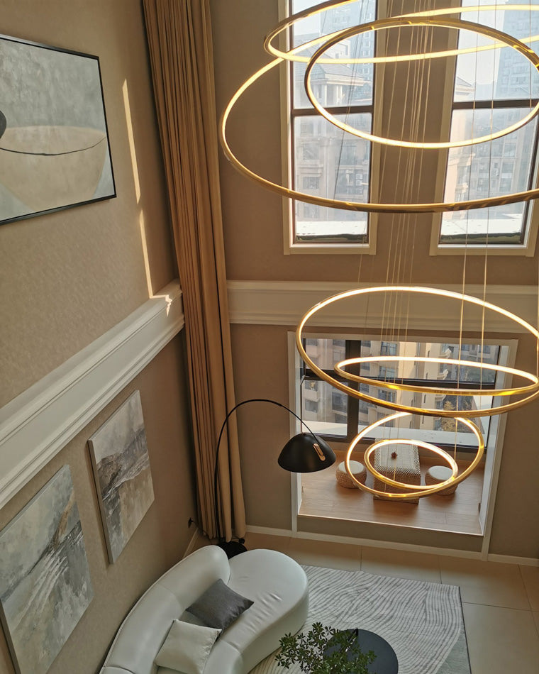 Diff Large Tiered Ring Foyer Chandelier-DF2160