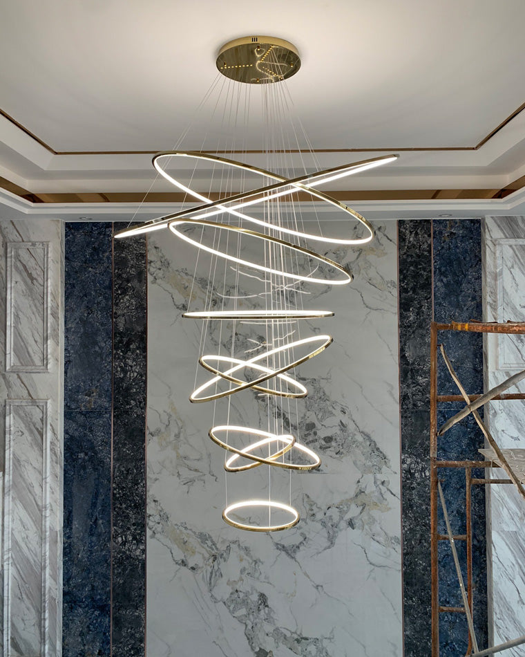Diff Large Tiered Ring Foyer Chandelier-DF2160