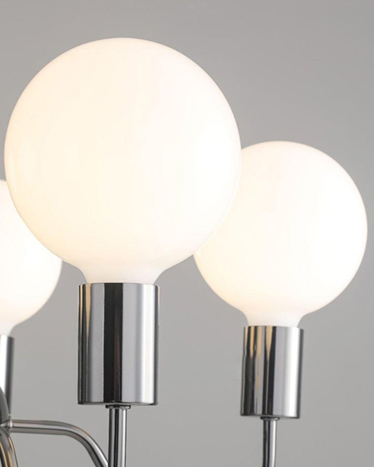 Diff Milk Glass Globe Black Arm Chandelier-DF2173