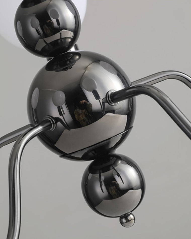Diff Milk Glass Globe Black Arm Chandelier-DF2173