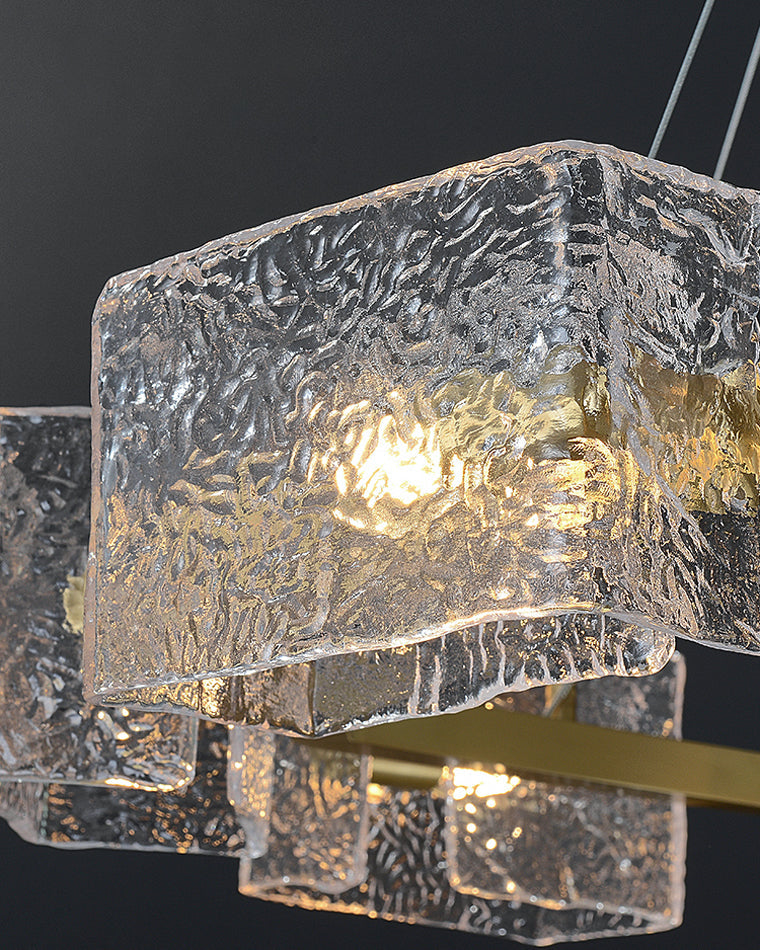 Diff Textured Glass Round Chandelier-DF2174