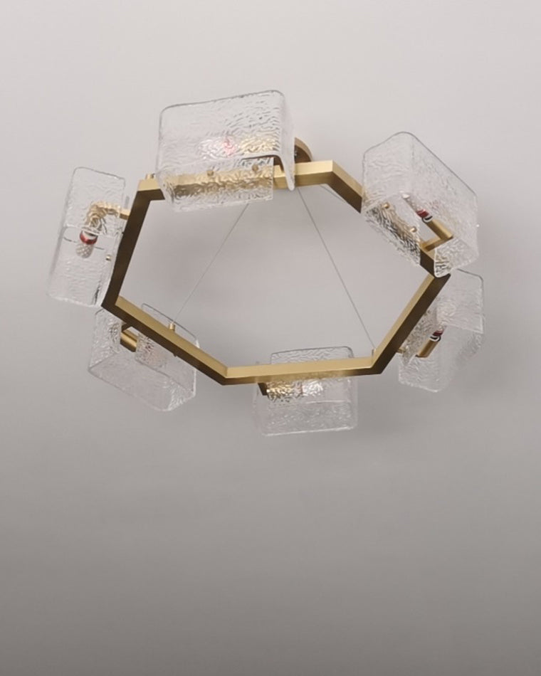 Diff Textured Glass Round Chandelier-DF2174