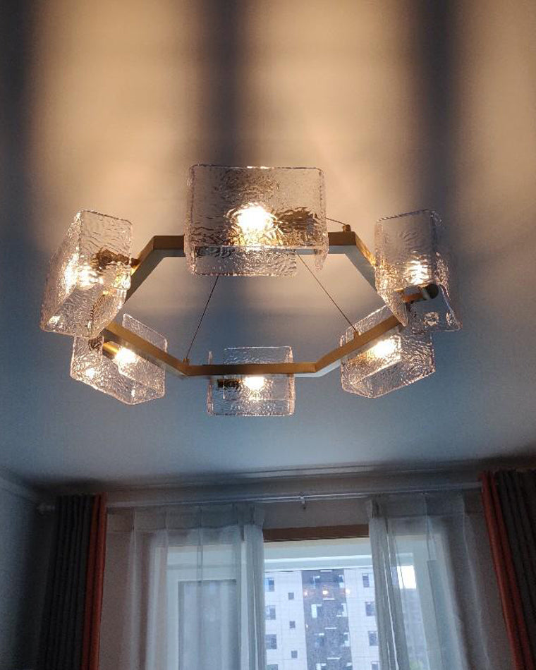 Diff Textured Glass Round Chandelier-DF2174
