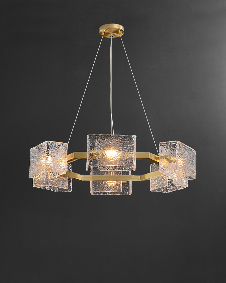 Diff Textured Glass Round Chandelier-DF2174