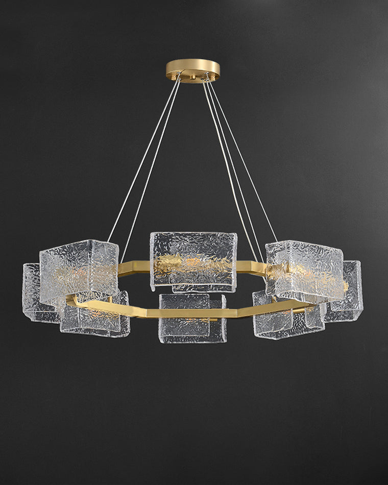 Diff Textured Glass Round Chandelier-DF2174