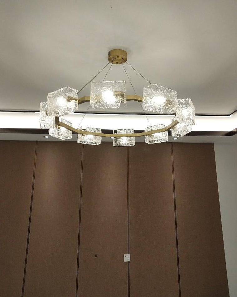 Diff Textured Glass Round Chandelier-DF2174