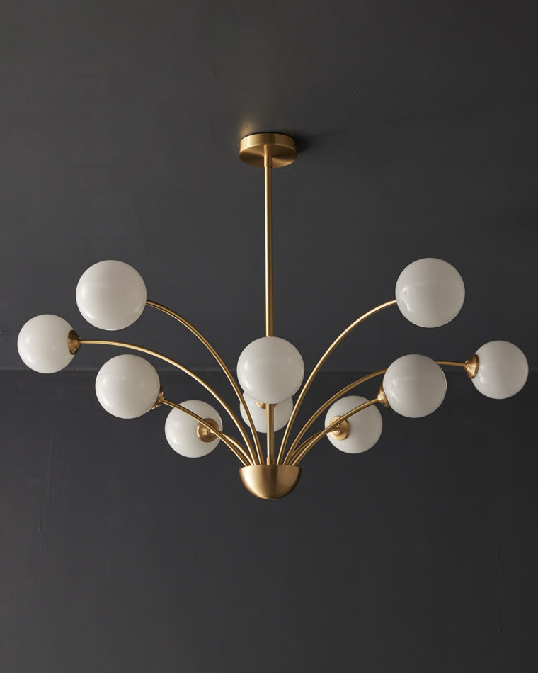 Diff Milk Glass Globe Arm Chandelier-DF2176