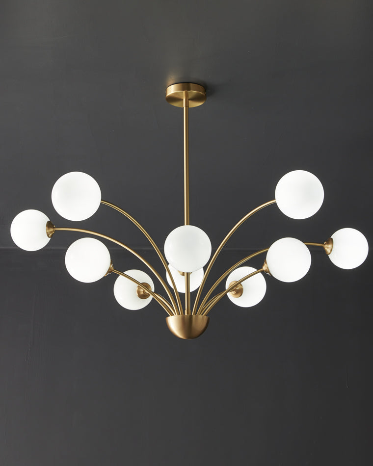 Diff Milk Glass Globe Arm Chandelier-DF2176
