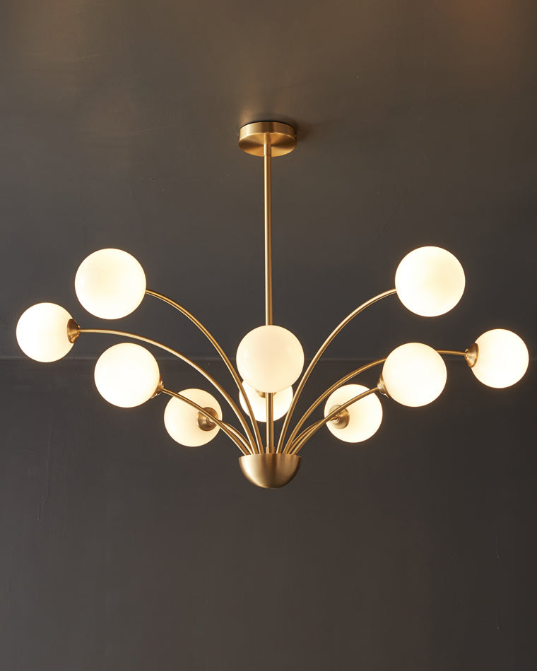 Diff Milk Glass Globe Arm Chandelier-DF2176