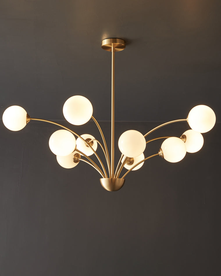 Diff Milk Glass Globe Arm Chandelier-DF2176