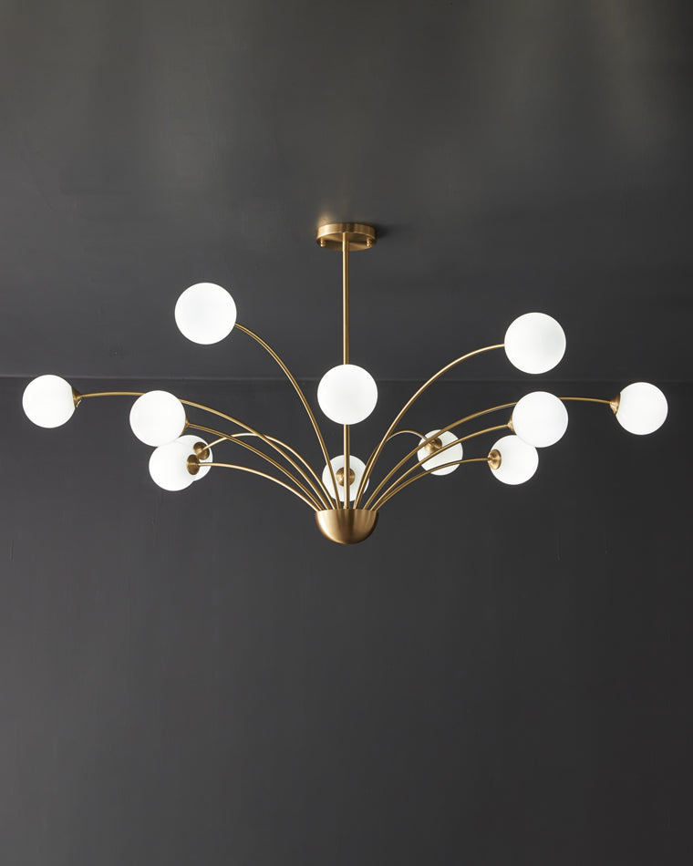 Diff Milk Glass Globe Arm Chandelier-DF2176