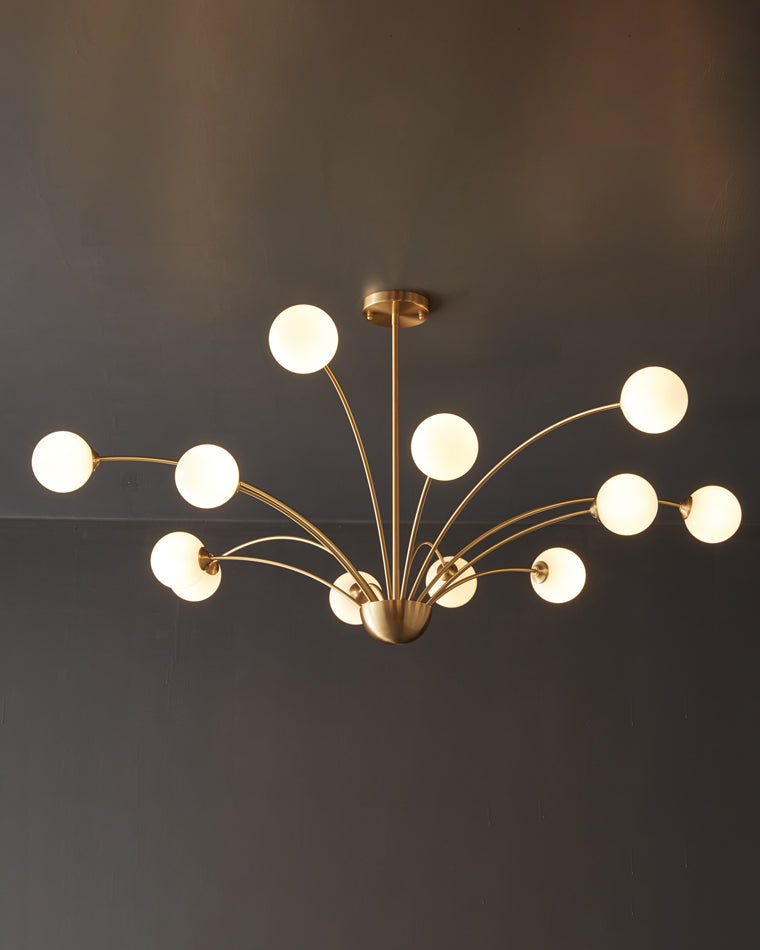 Diff Milk Glass Globe Arm Chandelier-DF2176