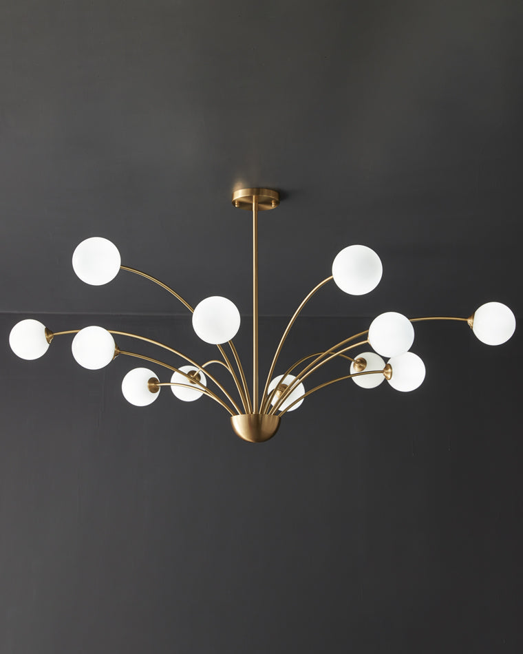 Diff Milk Glass Globe Arm Chandelier-DF2176