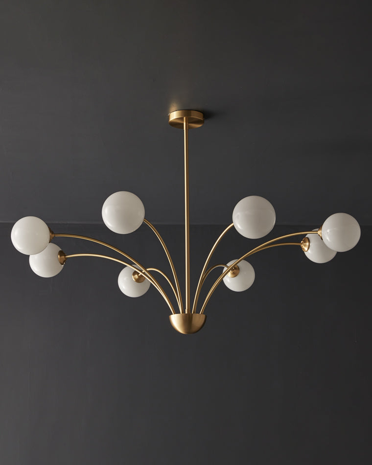 Diff Milk Glass Globe Arm Chandelier-DF2176
