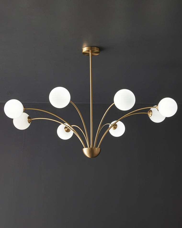 Diff Milk Glass Globe Arm Chandelier-DF2176