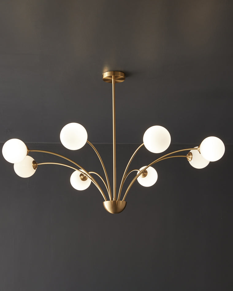 Diff Milk Glass Globe Arm Chandelier-DF2176