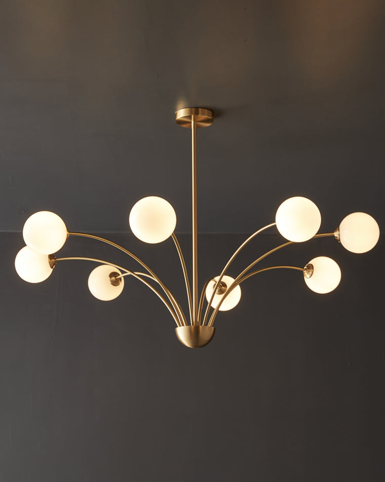 Diff Milk Glass Globe Arm Chandelier-DF2176