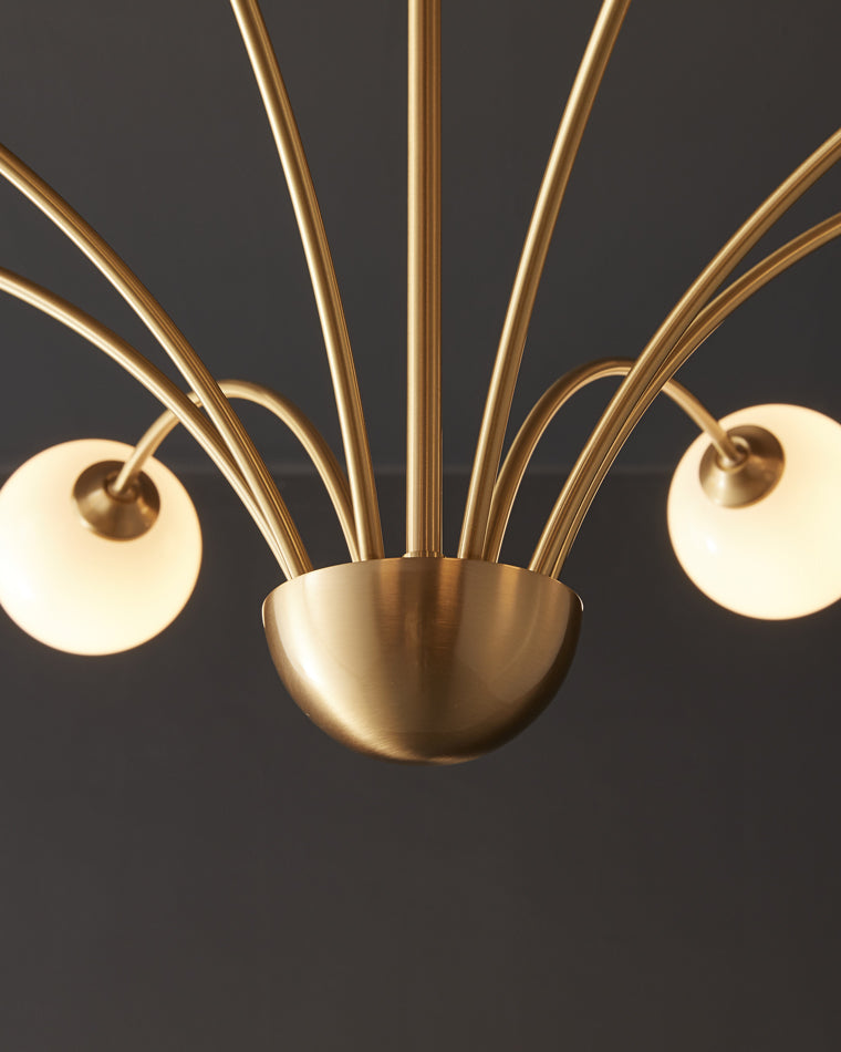 Diff Milk Glass Globe Arm Chandelier-DF2176