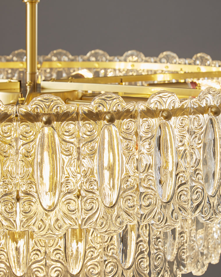Diff Textured Glass Tiered Chandelier-DF2177