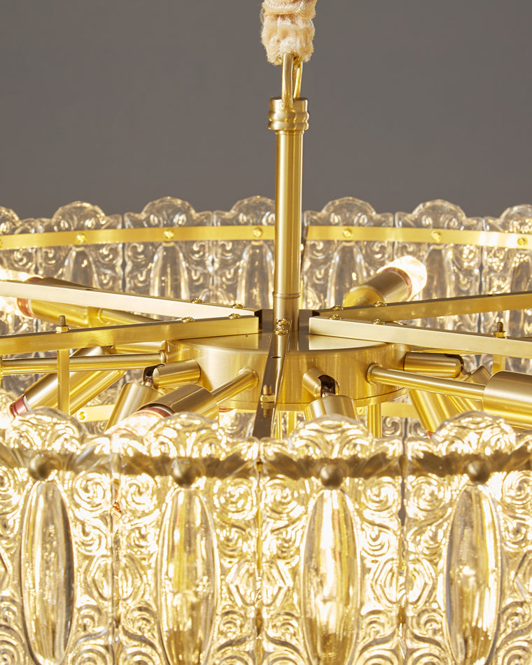 Diff Textured Glass Tiered Chandelier-DF2177