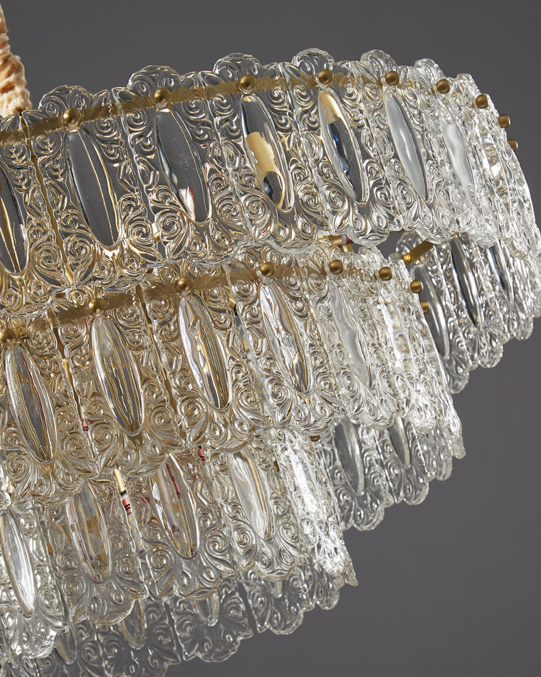 Diff Textured Glass Tiered Chandelier-DF2177