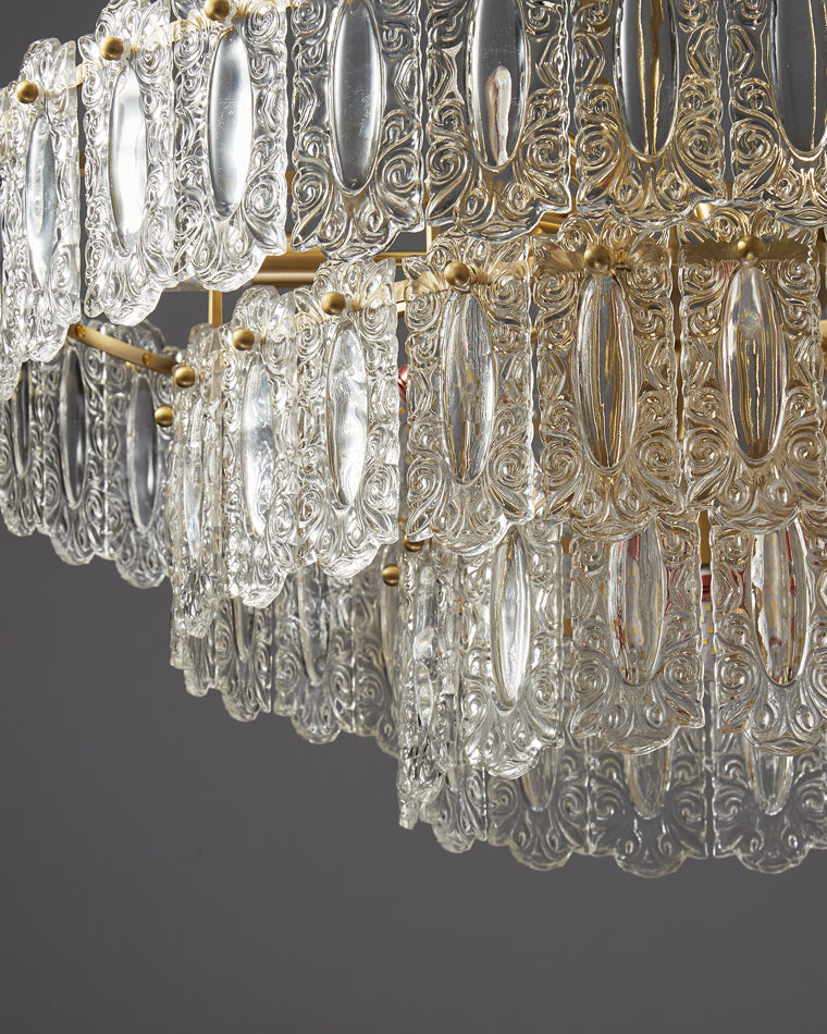 Diff Textured Glass Tiered Chandelier-DF2177