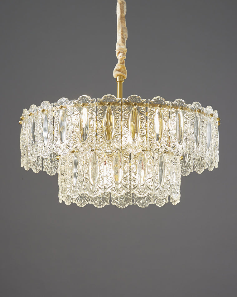 Diff Textured Glass Tiered Chandelier-DF2177