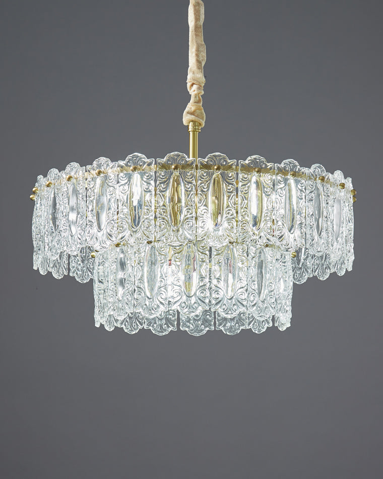Diff Textured Glass Tiered Chandelier-DF2177