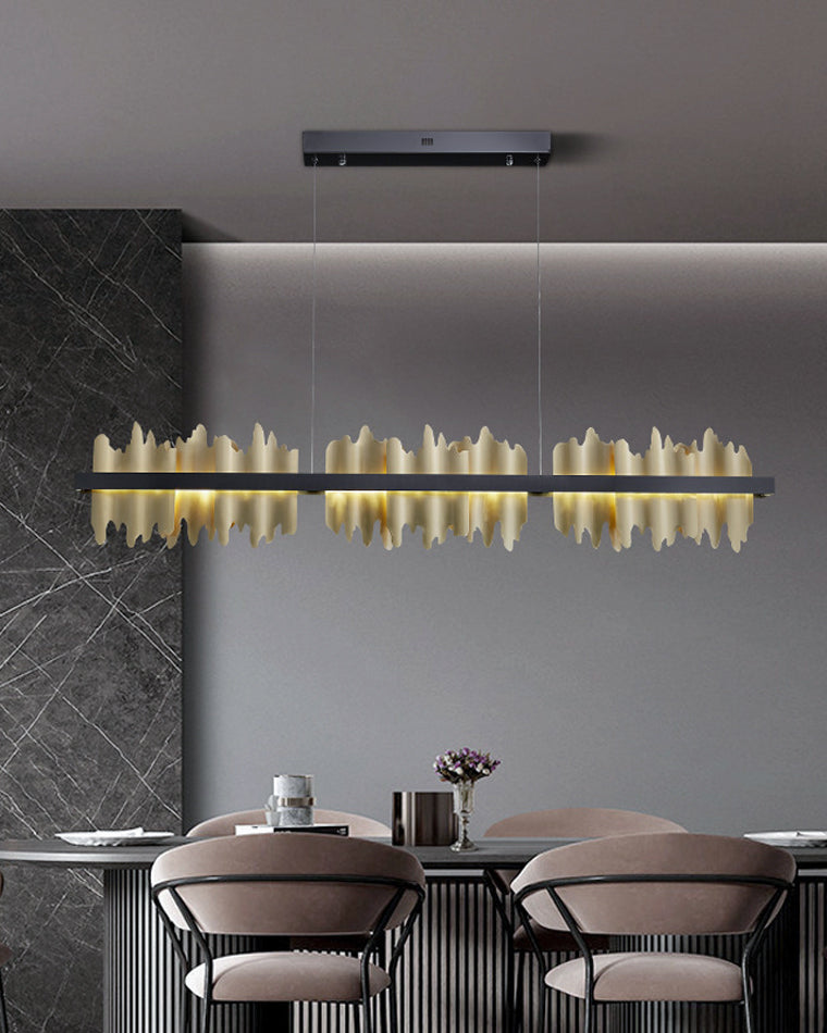 Diff Iceberg Black and Gold Linear Chandelier-DF2184