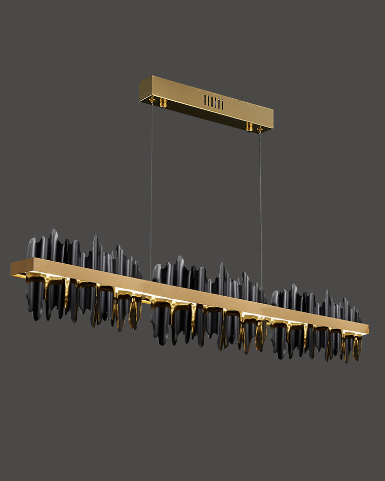 Diff Iceberg Black and Gold Linear Chandelier-DF2184