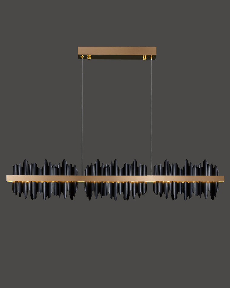Diff Iceberg Black and Gold Linear Chandelier-DF2184