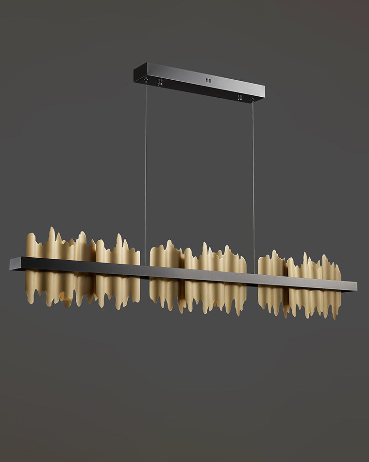 Diff Iceberg Black and Gold Linear Chandelier-DF2184