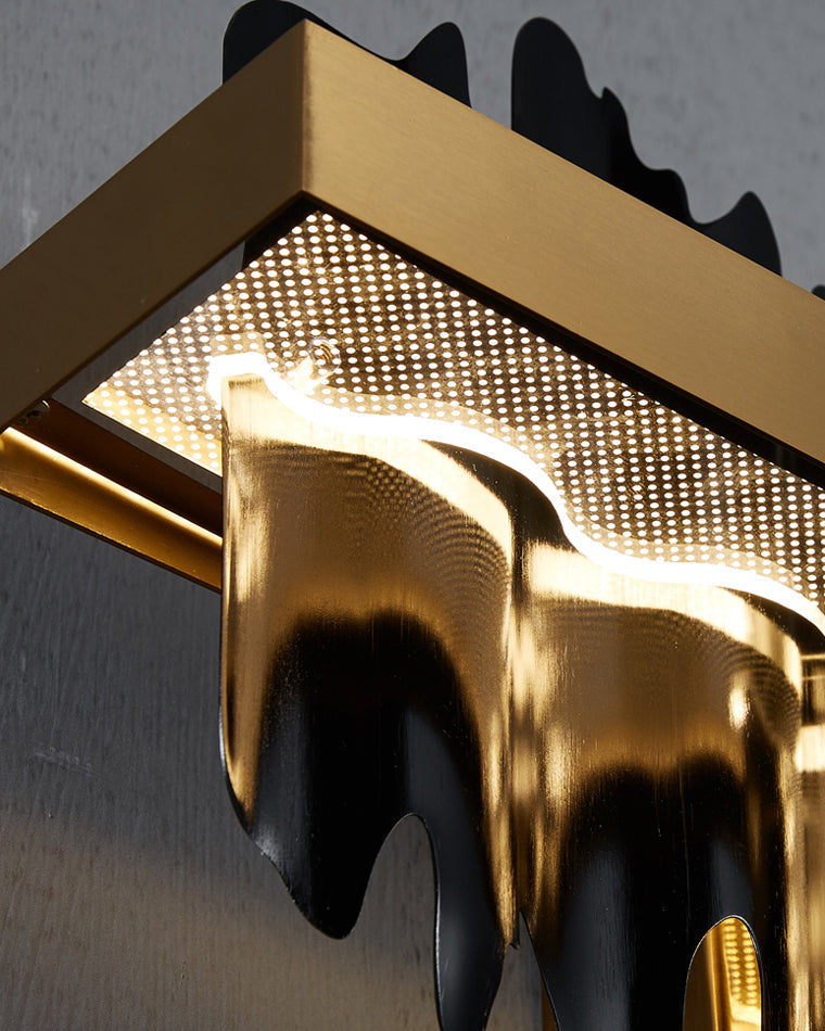 Diff Iceberg Black and Gold Linear Chandelier-DF2184