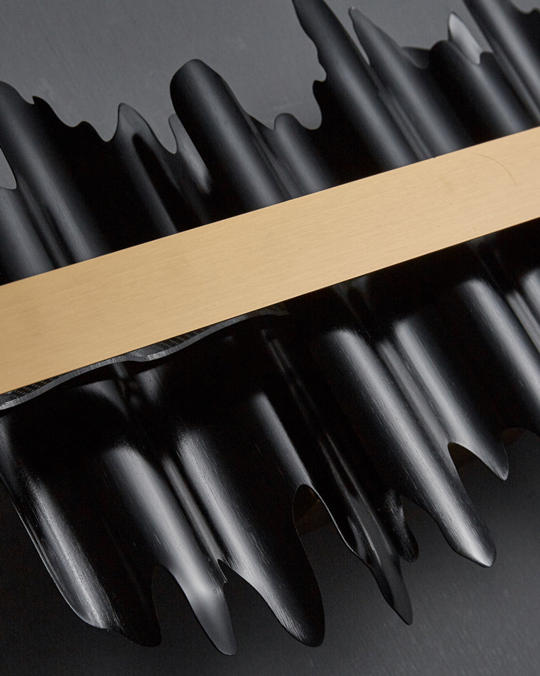 Diff Iceberg Black and Gold Linear Chandelier-DF2184