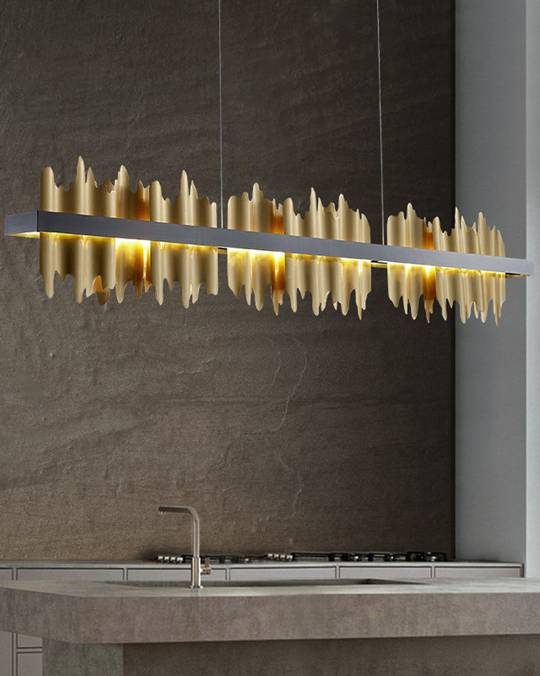 Diff Iceberg Black and Gold Linear Chandelier-DF2184