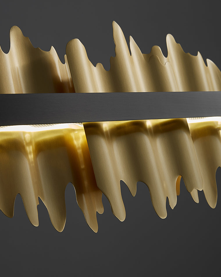 Diff Iceberg Black and Gold Linear Chandelier-DF2184