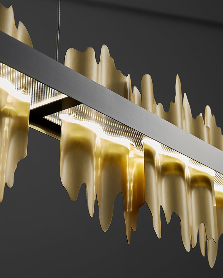 Diff Iceberg Black and Gold Linear Chandelier-DF2184