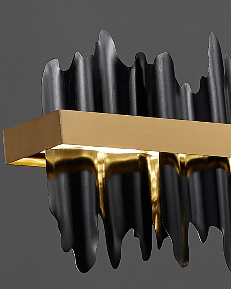 Diff Iceberg Black and Gold Linear Chandelier-DF2184