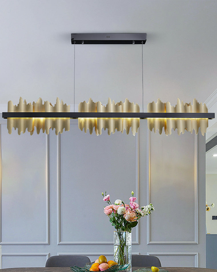 Diff Iceberg Black and Gold Linear Chandelier-DF2184