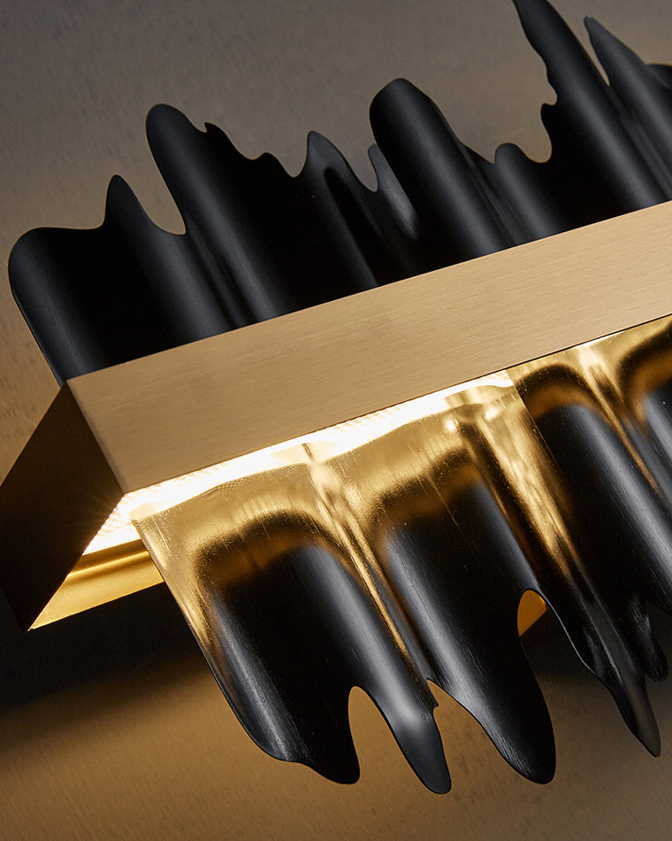 Diff Iceberg Black and Gold Linear Chandelier-DF2184