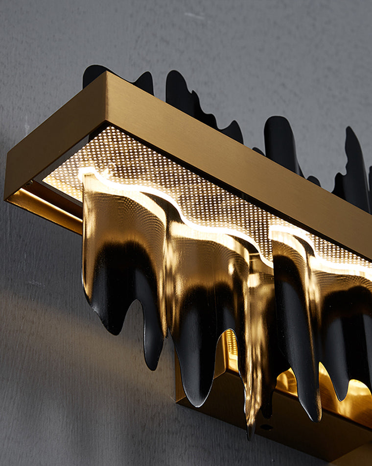 Diff Iceberg Black and Gold Linear Chandelier-DF2184