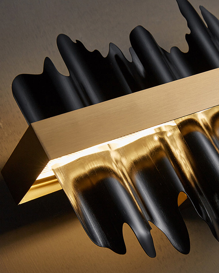 Diff Iceberg Black and Gold Linear Chandelier-DF2184