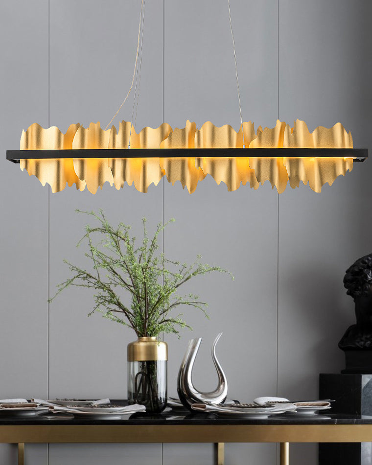 Diff Iceberg Black and Gold Linear Chandelier-DF2184
