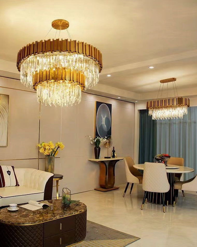 Diff Prism Crystal Tiered Chandelier-DF2185