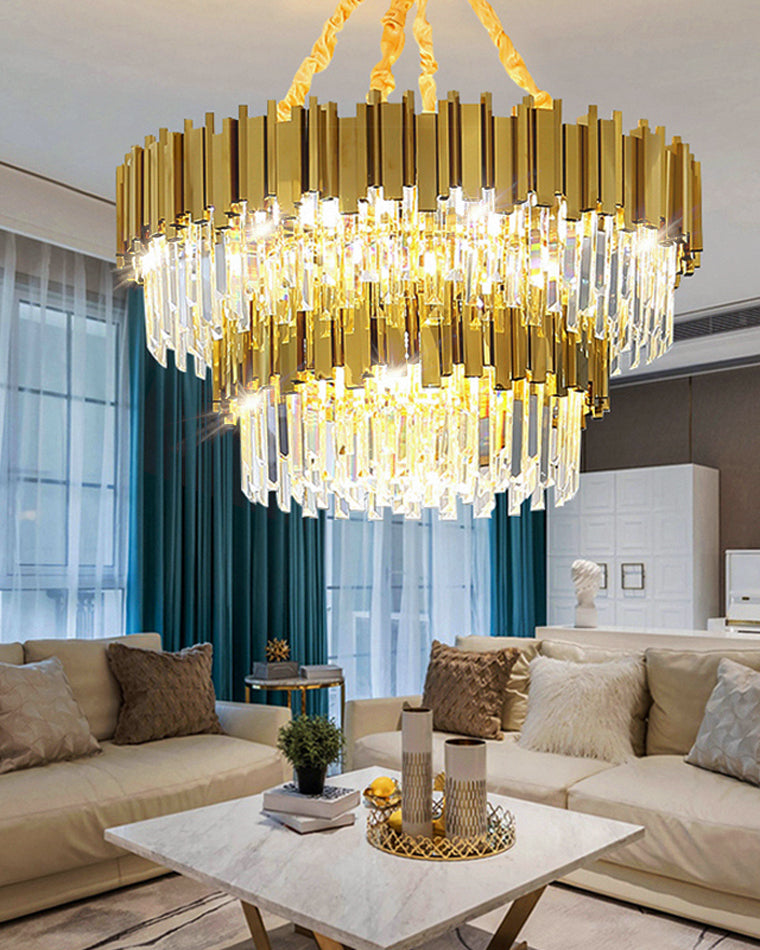 Diff Prism Crystal Tiered Chandelier-DF2185