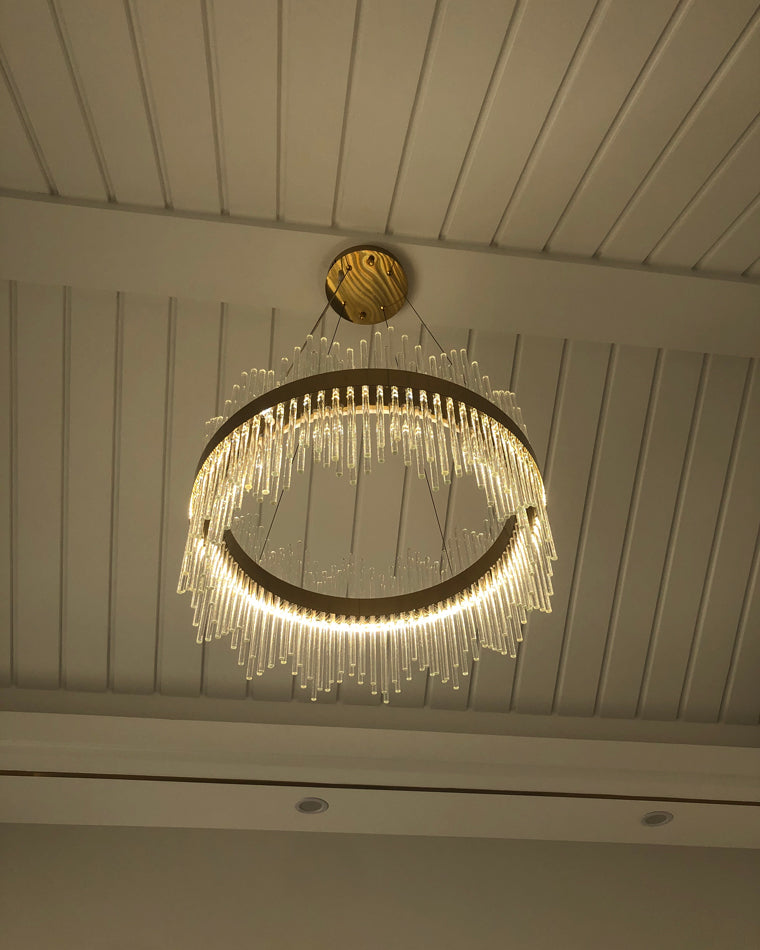 Diff Glass Rods Round Chandelier-DF2186